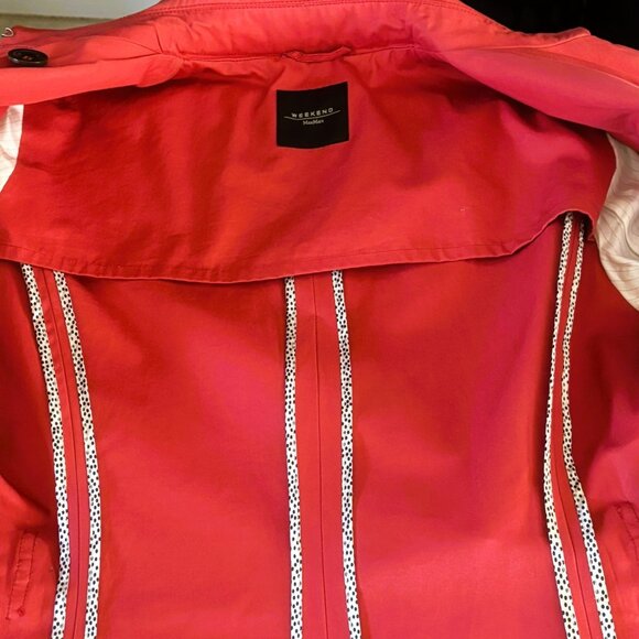 Weekend Max Mara Red Trenchcoat Sz 10 - Picture 5 of 7